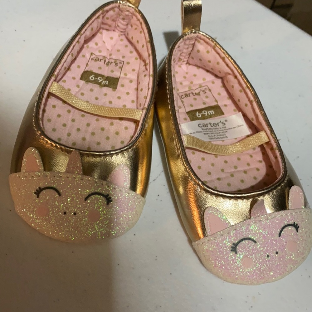 Carter's infant unicorn shoe